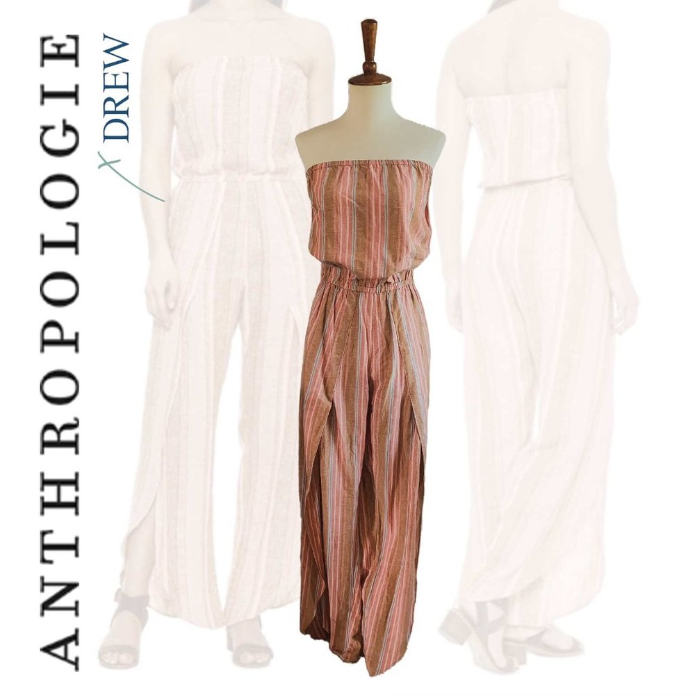 Drew x Anthropologie Linen Jumpsuit XS
